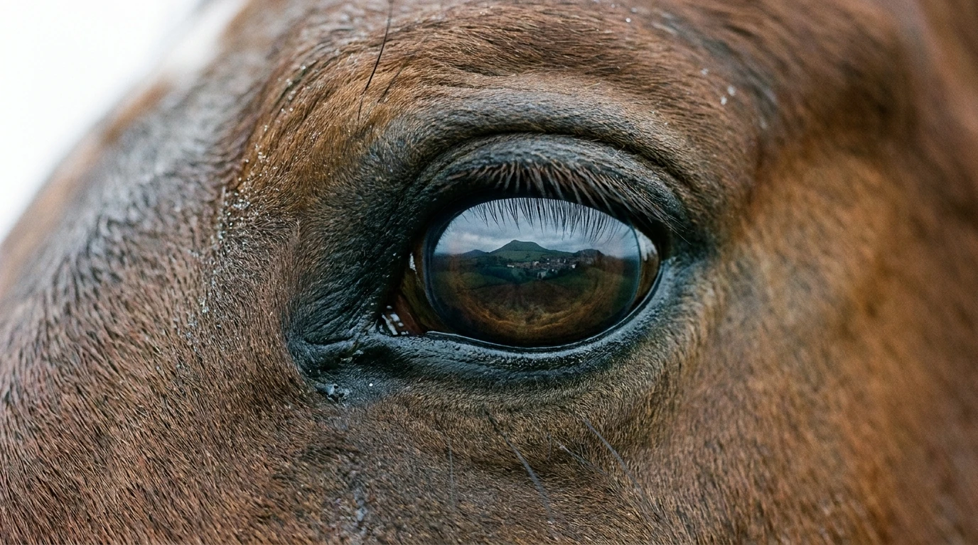 Un regard de cheval au Centre Equestre Jéléna, Villebret